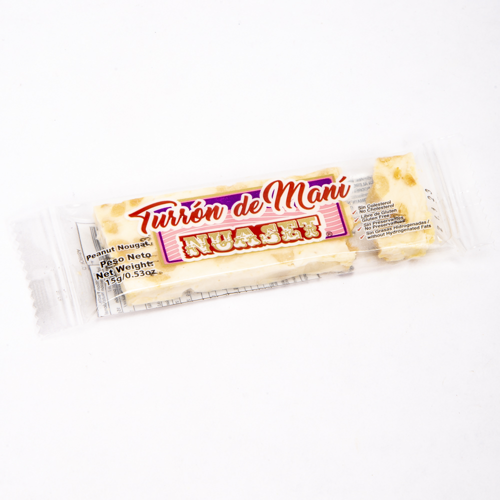 Turrón Nuaset barra maní 15g