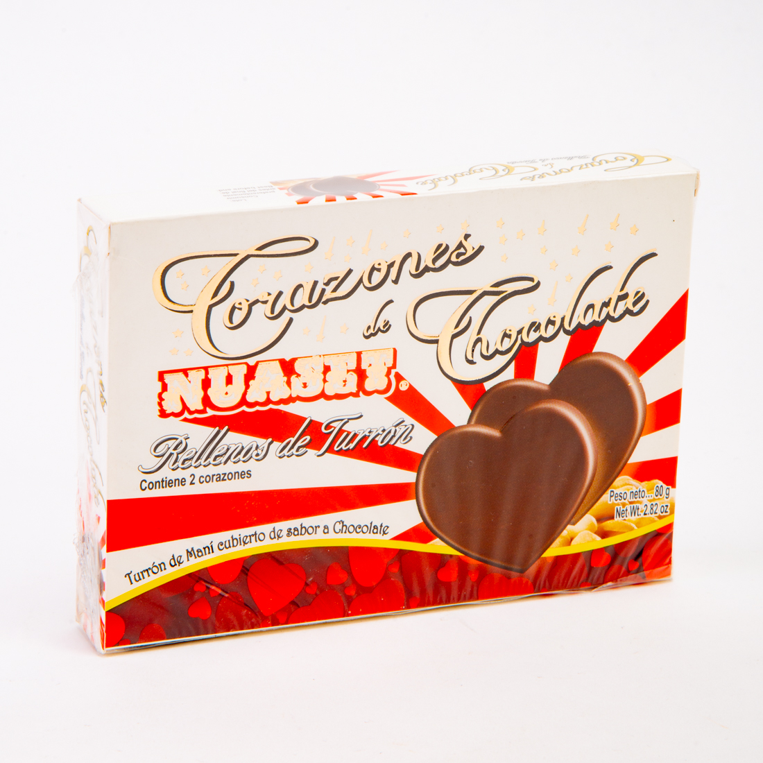 Chocolate nuaset corazón 2und 80g