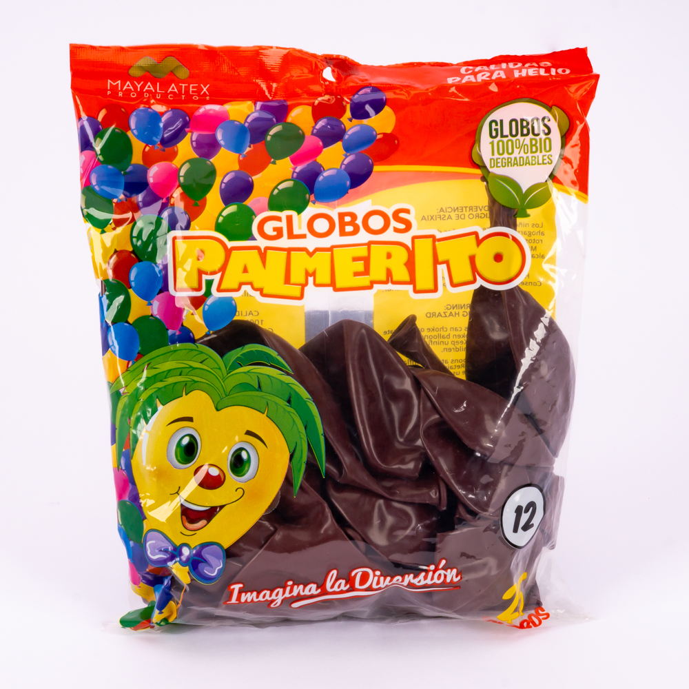 Globo látex Palmerito calidad helio #12 25und vino tinto