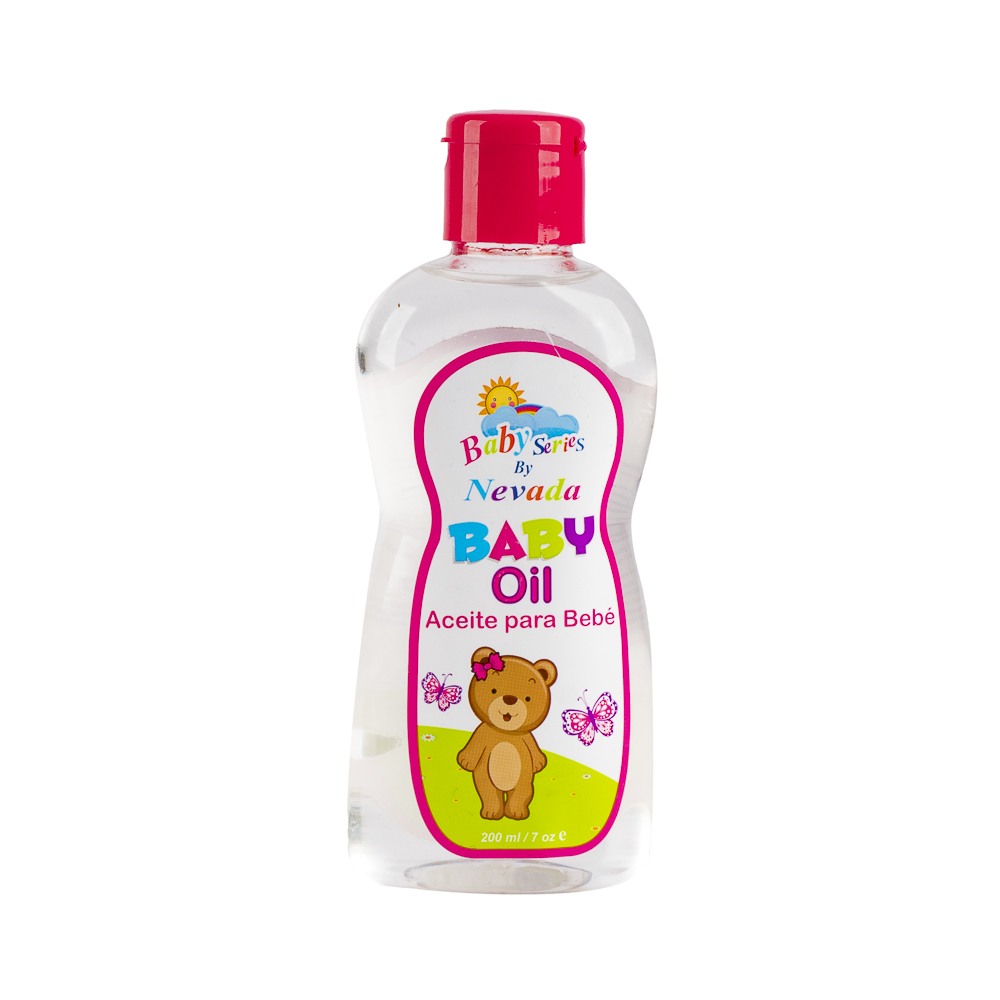 Aceite para bebé 200ml fucsia y transparente