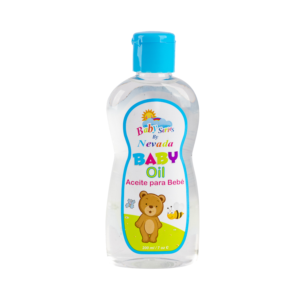 Aceite para bebe 200ml transparente y celeste