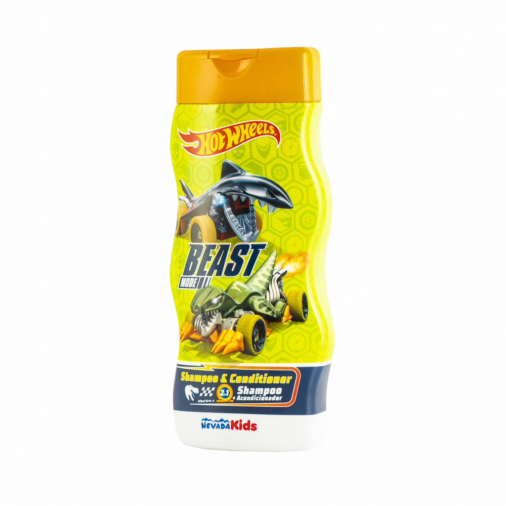 Shampoo y acondicionador hotwheels 2en1 473ml 16oz 