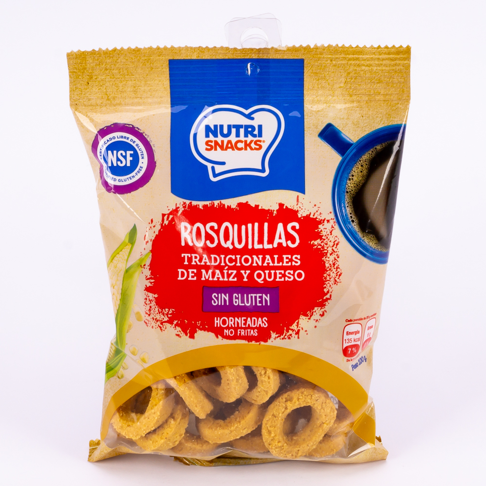 Rosquillas Nutrisnacks maíz queso 100g