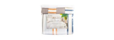 Sabana con funda para almohada estampado 6pzas King surtido