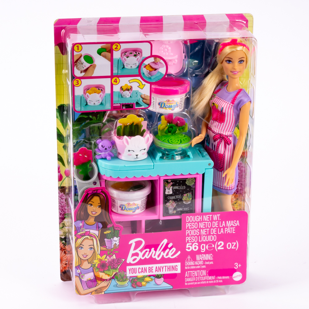 Muñeca Barbie tienda de flores con accesorios 3a+