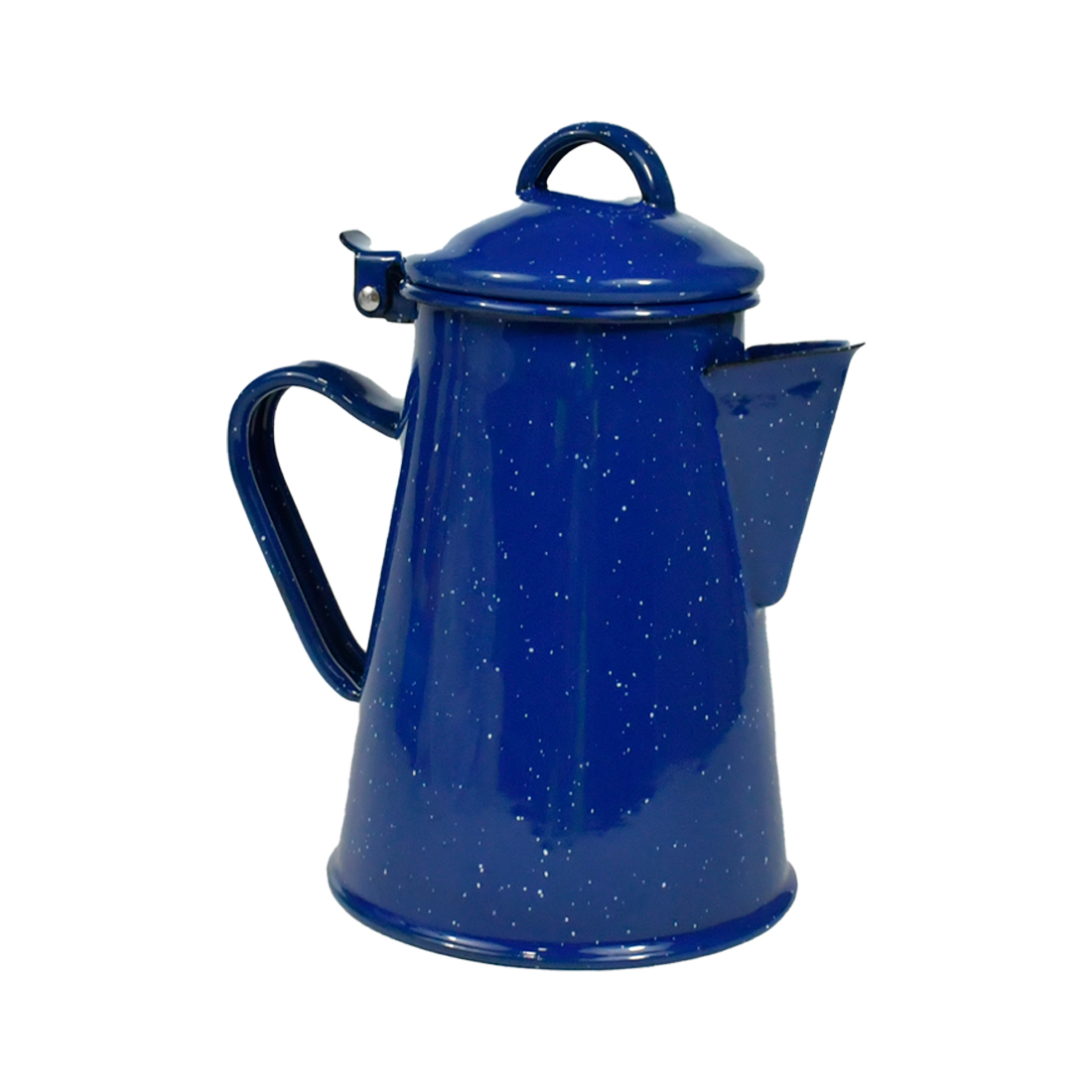 CAFETERA METAL LOZA CON TAPA AZUL 1.2L