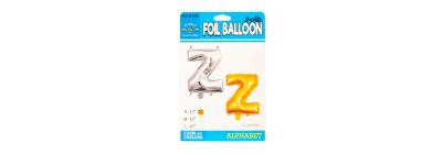 Globo metal letra Z 17pulg dorado
