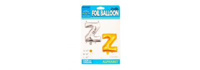 Globo metal letra Z 17pulg dorado