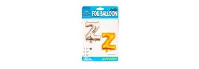 Globo metal letra Z 17pulg plateado