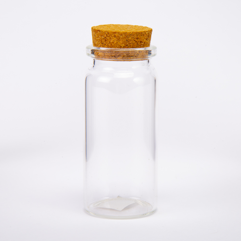 Recipiente vidrio corcho 8cm 50ml
