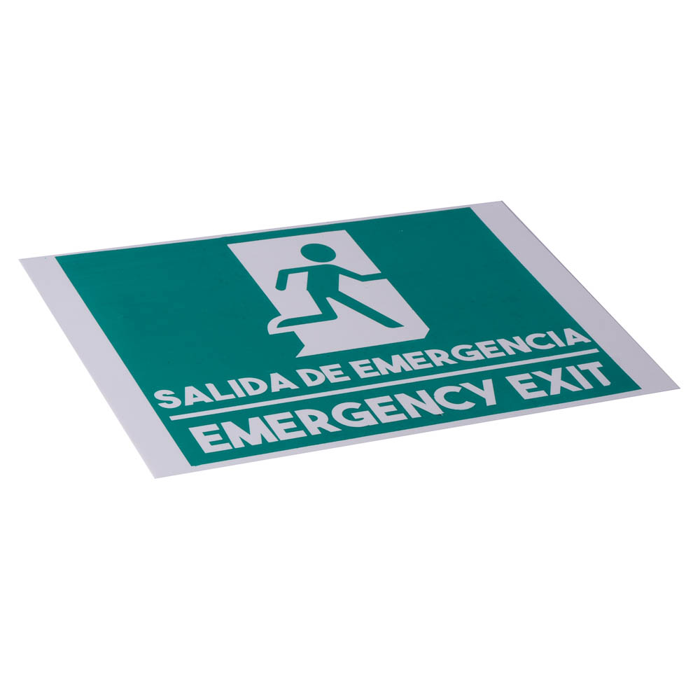 Rótulo salida emergencia verde