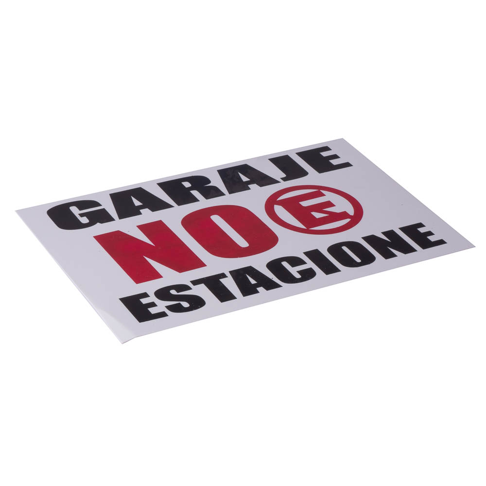 Rótulo garaje no estacione