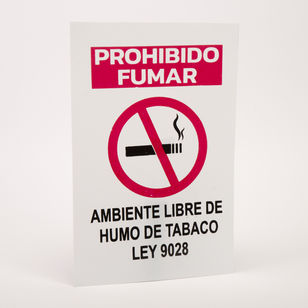 Rótulo prohibido fumar pequeño