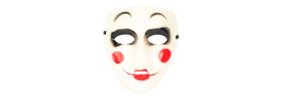 Máscara para fiesta payaso blanca