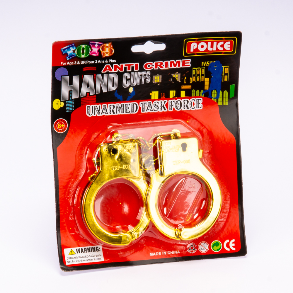 Esposa plástica policía 9.5cm plateado-dorado surtido