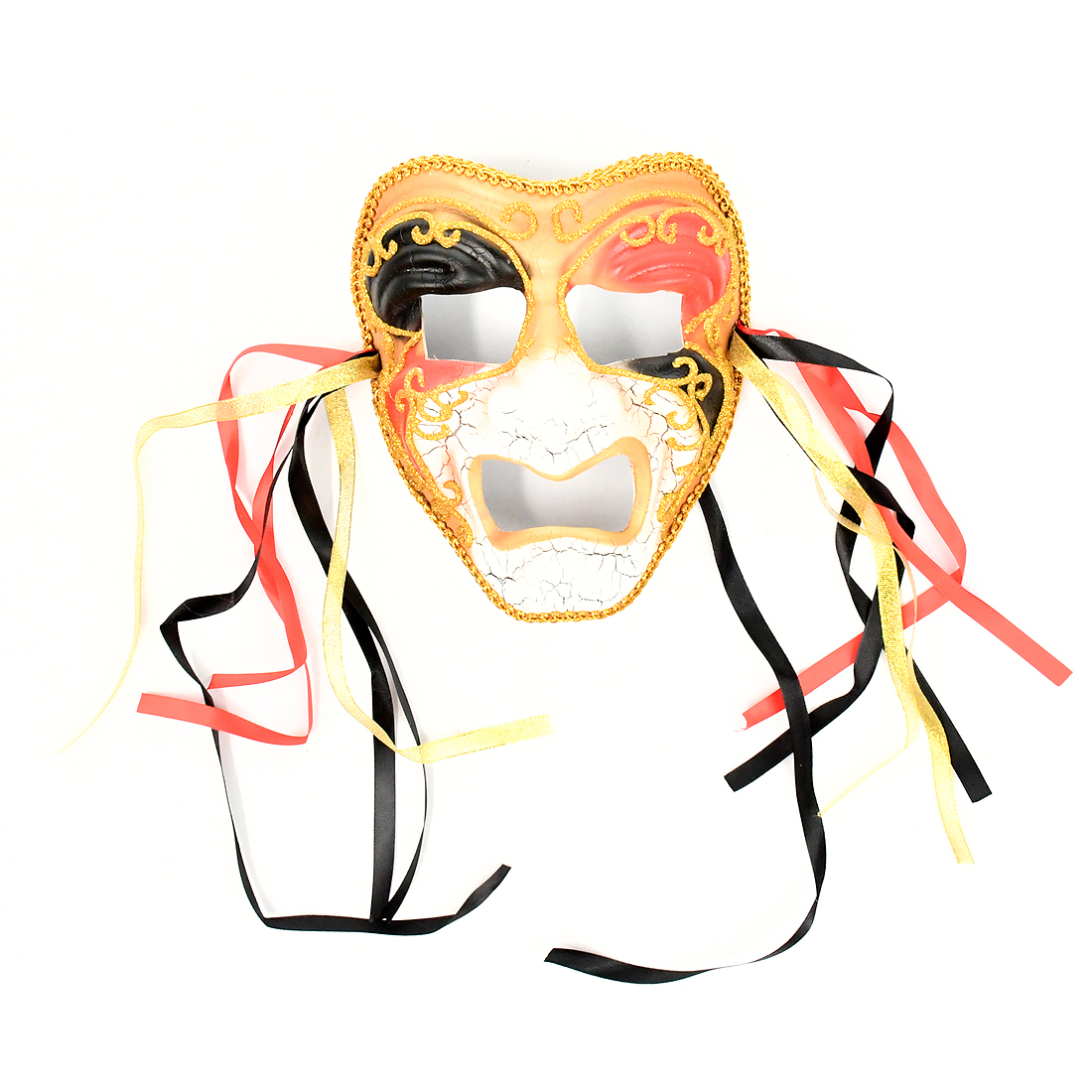 MASCARA PLASTICA DISFRAZ CON TIRAS 17.2X10.5CM