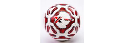 Bola fútbol rojo y negro