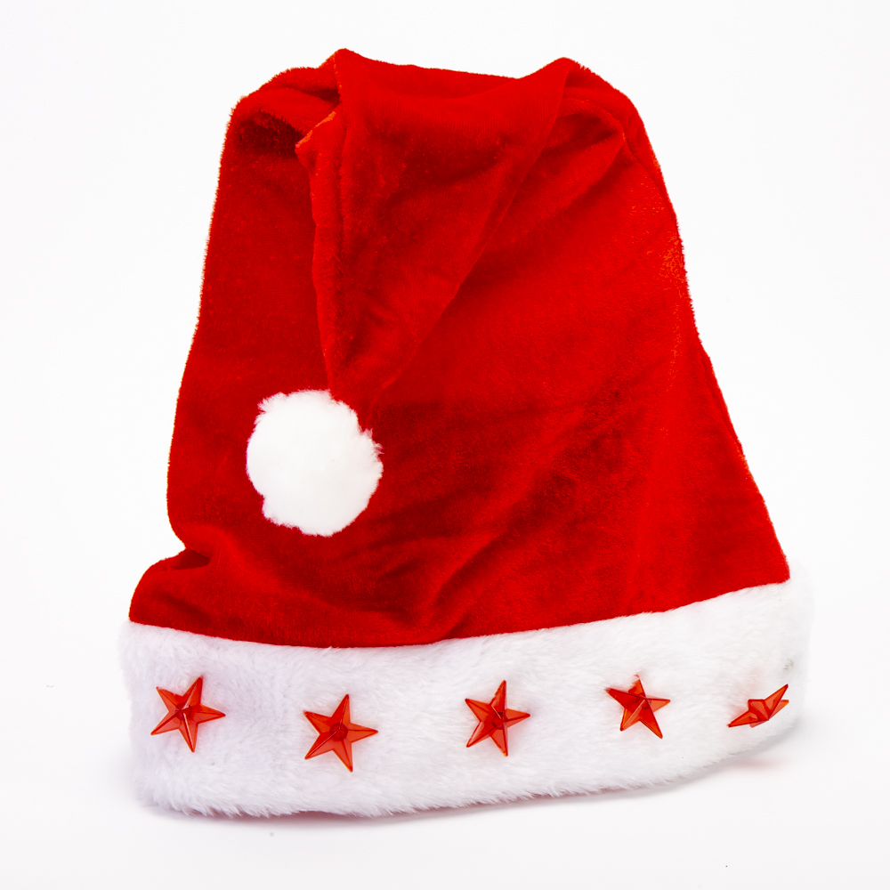 Gorro navideño afelpado detalle estrellas
