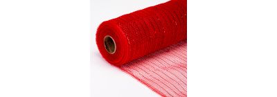 Malla decorativa roja brillante