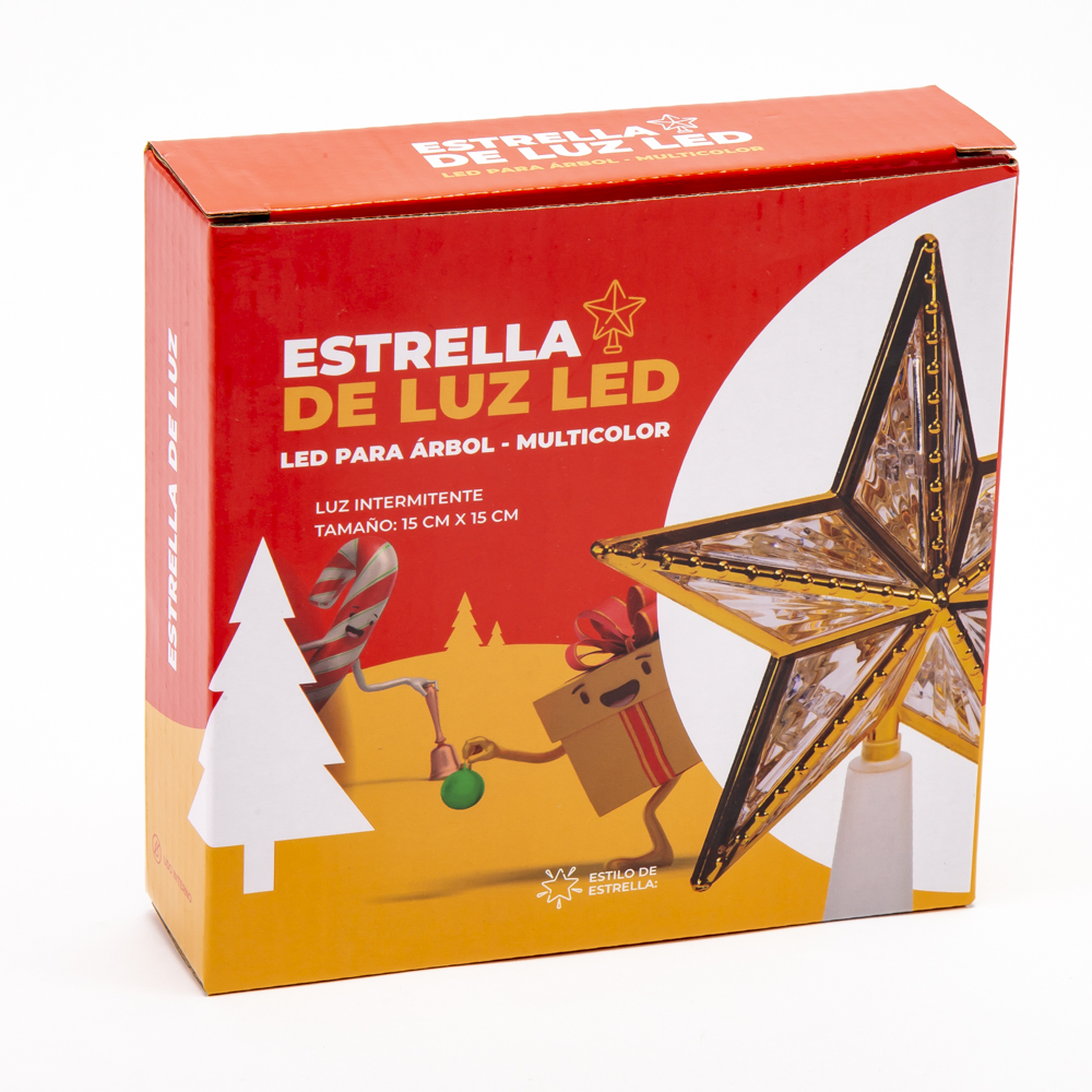 Estrella luminosa 15.5cm dorada