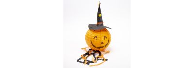 Globo chino papel estampado calabaza Halloween 18x20cm