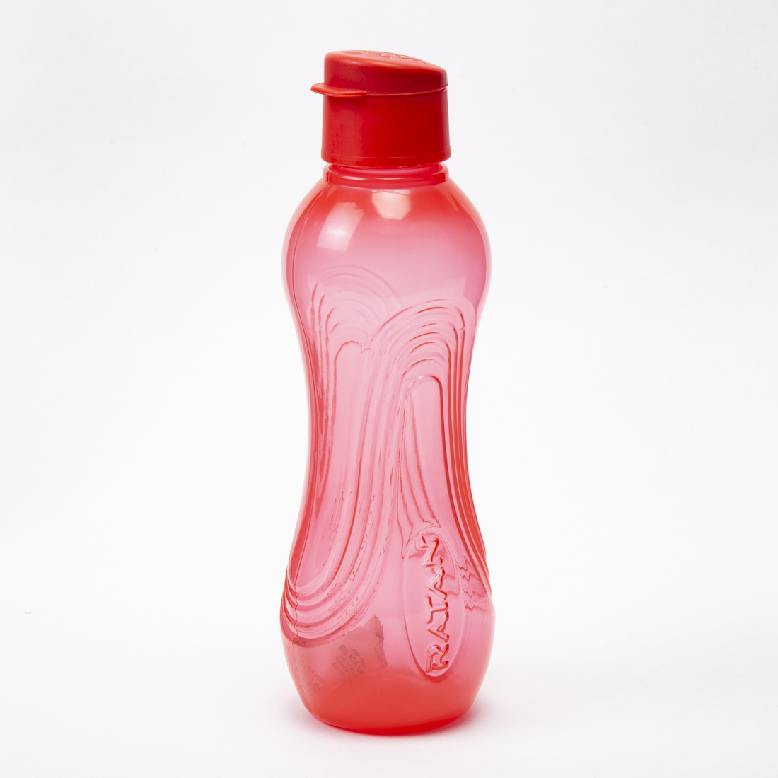 Envase plástico liso tapa 500ml rojo