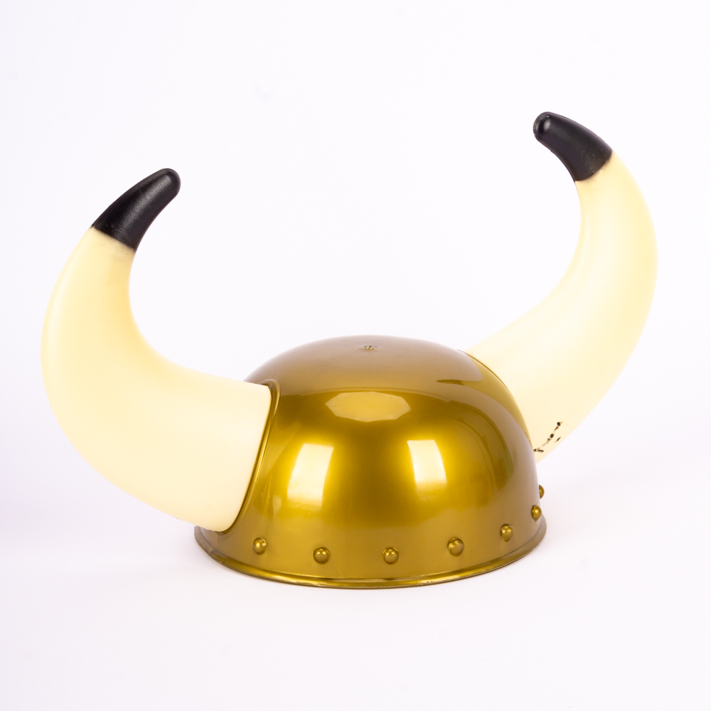 Sombrero vikingo plástico 38x18cm dorado