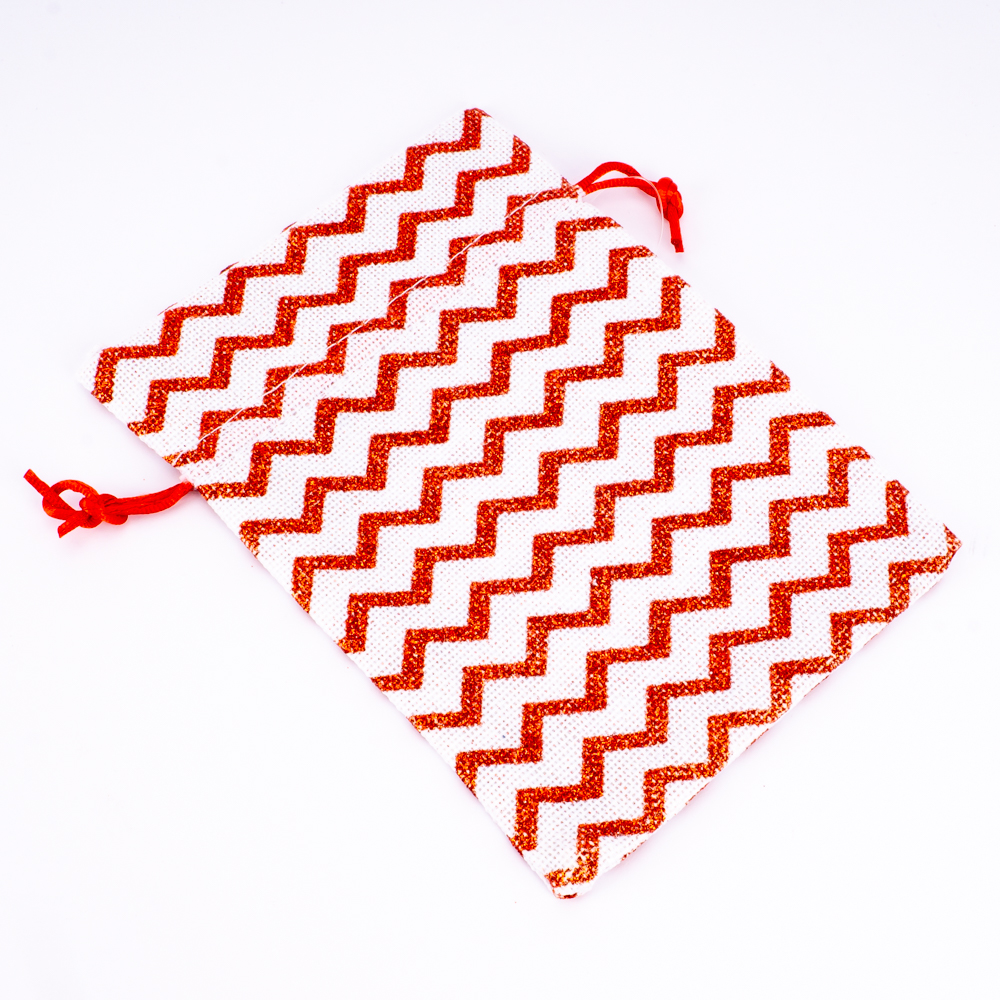 Bolsa tela estampado zig zag escarchado 