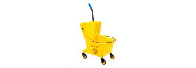 Carrito para limpieza con escurridor 24l amarillo