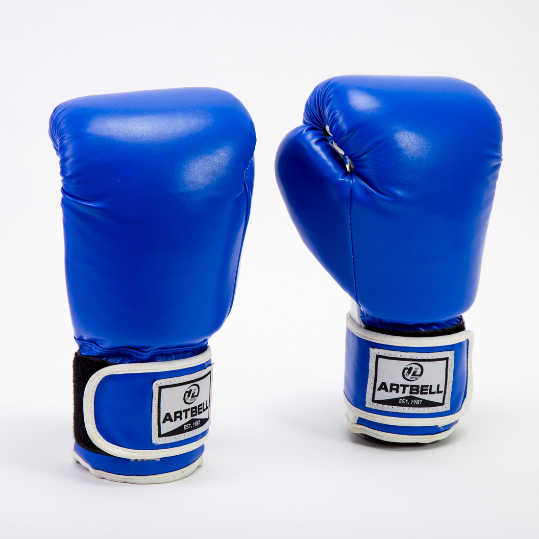 Guante boxeo Artbell velcro liso 12oz azul