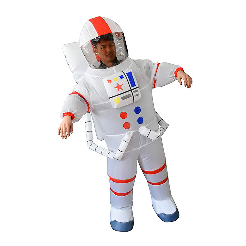 Disfraz traje espacial con inflador baterías 160-185cm
