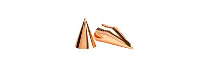 Sombrero cartón cónico 10und 15cm oro rosa