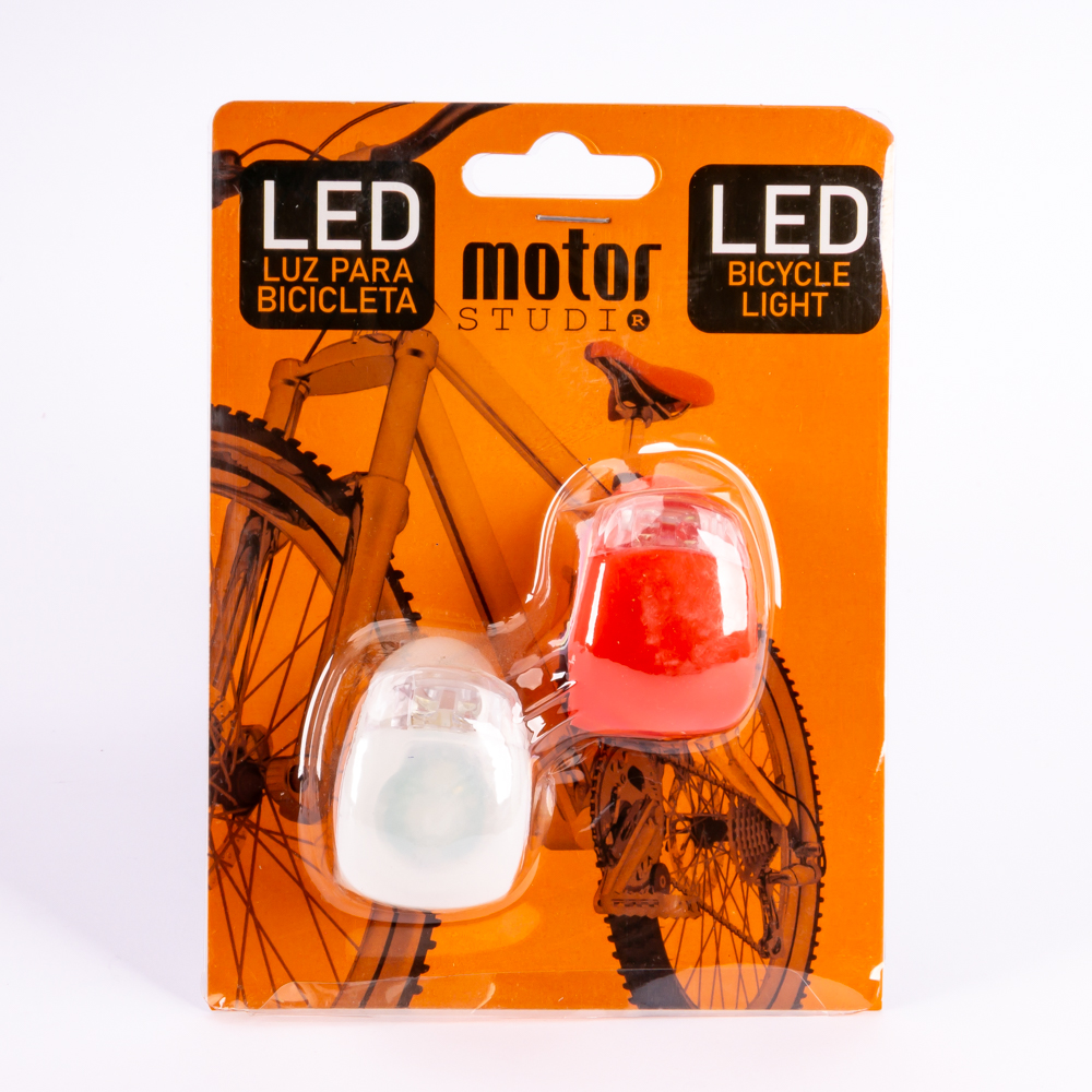 Luz led para bicicleta 3 funciones 2pzas luz blanca surtido