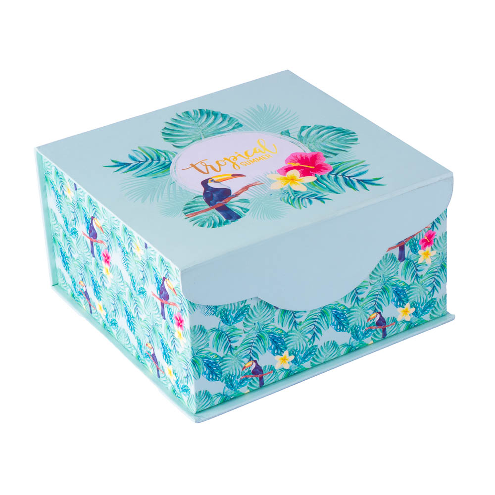 Caja cartón rectangular tropical summer mediana 