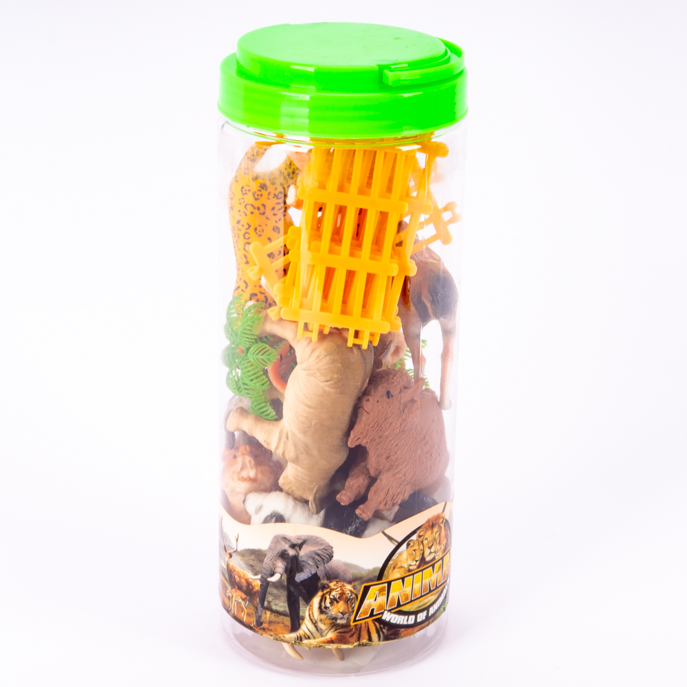 Animal plástico salvaje con accesorios 21pzas 