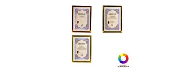 Porta certificado marco plástico