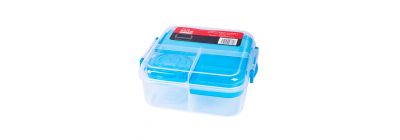 Recipiente 3 divisiones azul