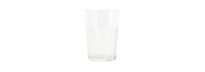 Vaso vidrio liso octogonal 365cc 12 1/4oz transparente