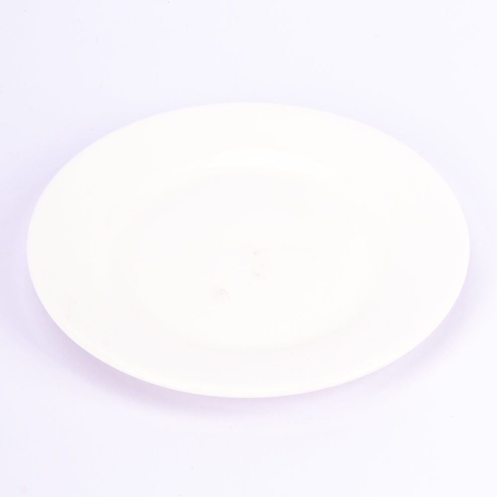 Plato plano porcelana 5 pulg blanco