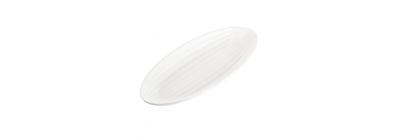 Plato ovalado porcelana 16" blanco