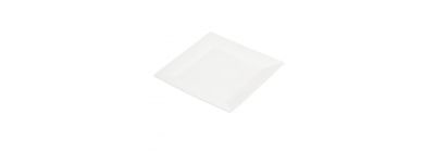 Plato porcelana cuadrado 10pulg blanco