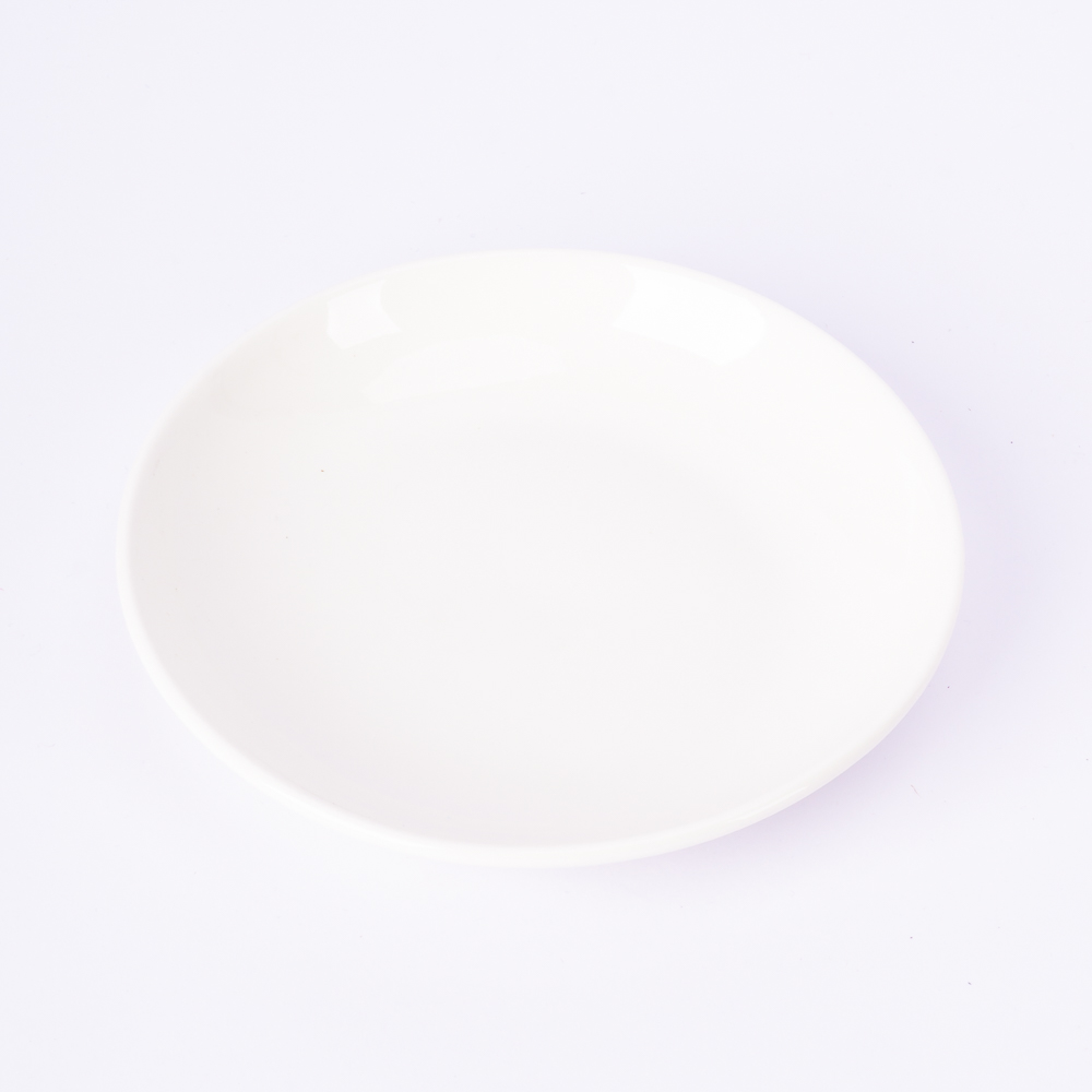 Plato redondo porcelana 6 pulg blanco