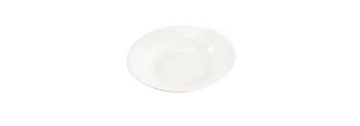 Plato porcelana hondo 9pulg blanco