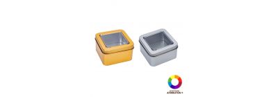Caja metálica cuadrada tapa