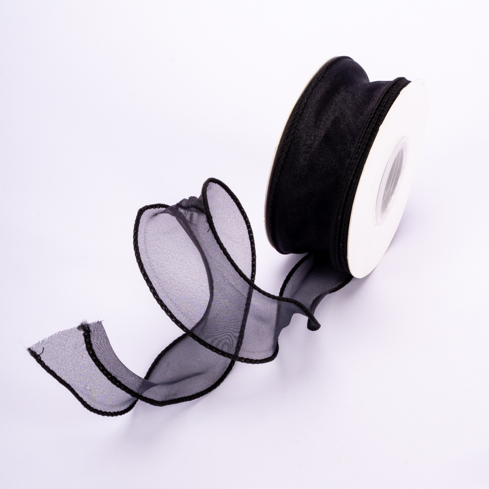Cinta tela lisa 5yds 4cm negro