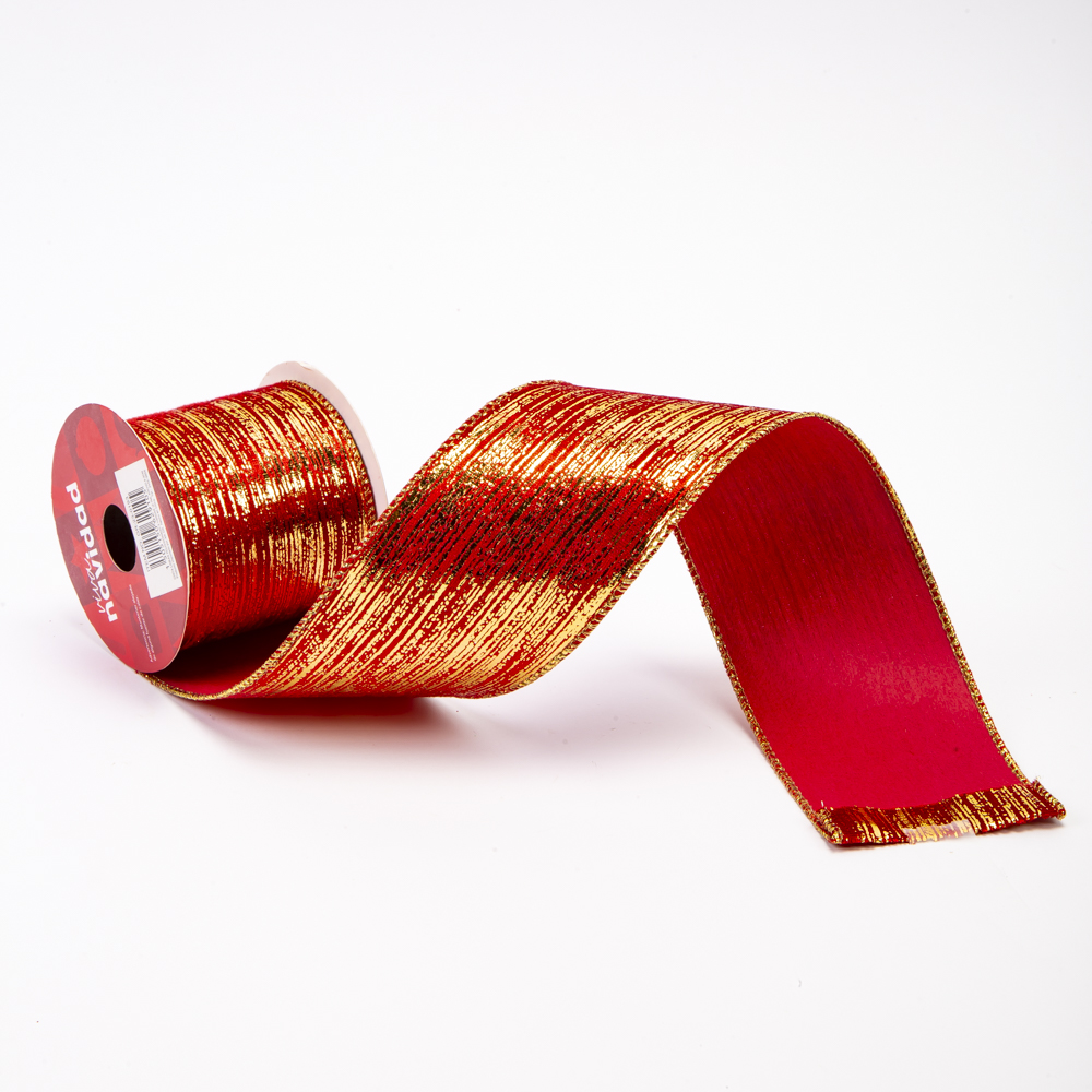 Cinta decorativa navidad estampado rayas 3yardas 6.3cm