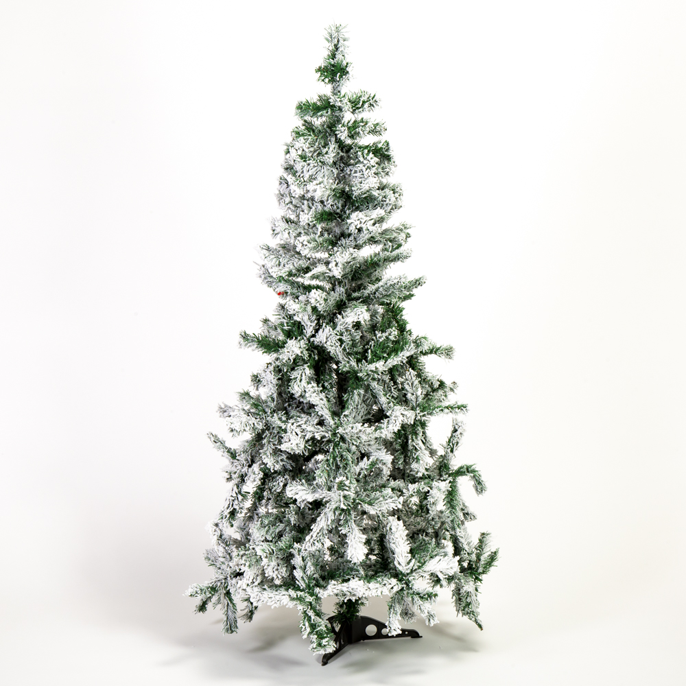 Árbol plástico navideño nevado 450 ramas 150cm