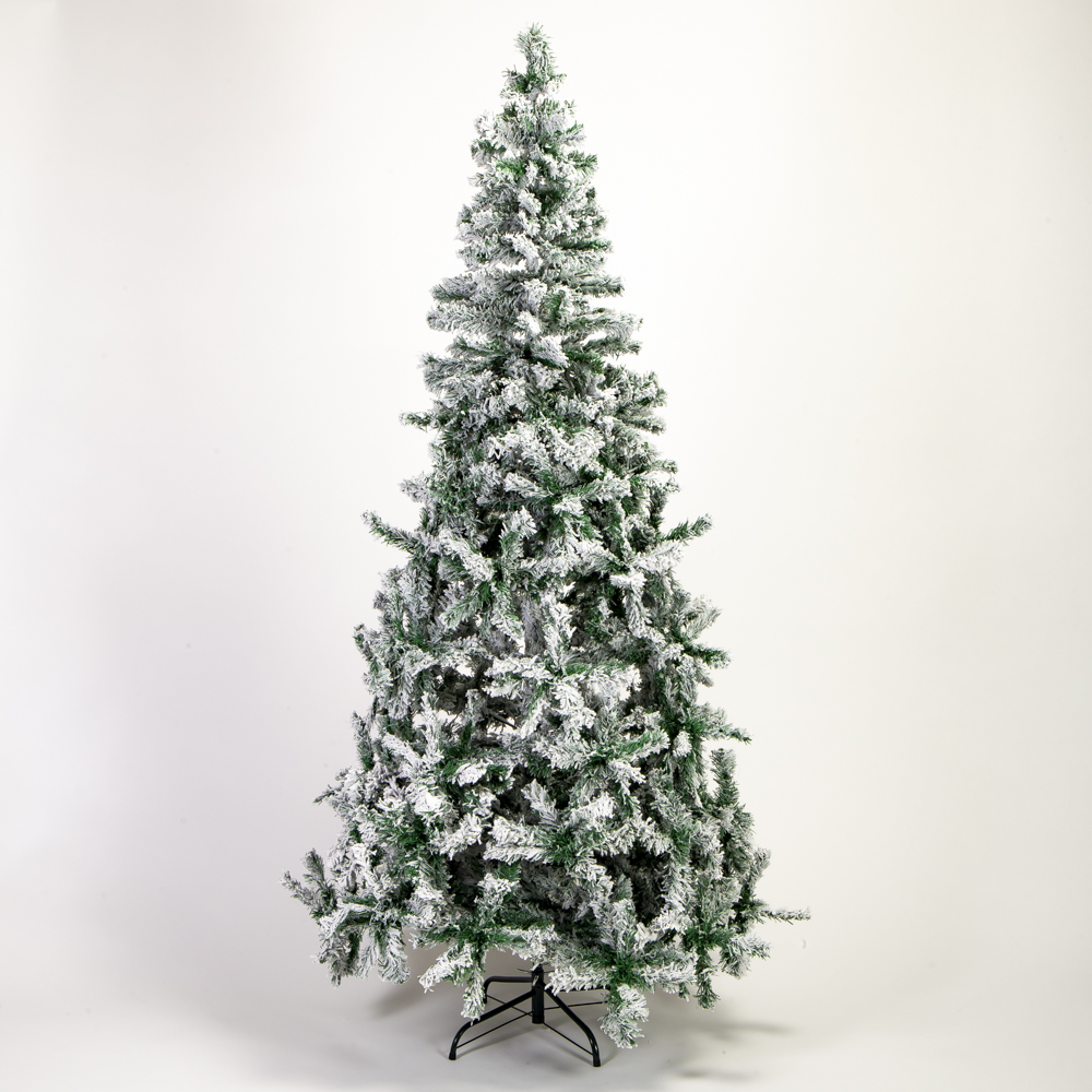 Árbol plastico navideño nevado 210cm 950pzas