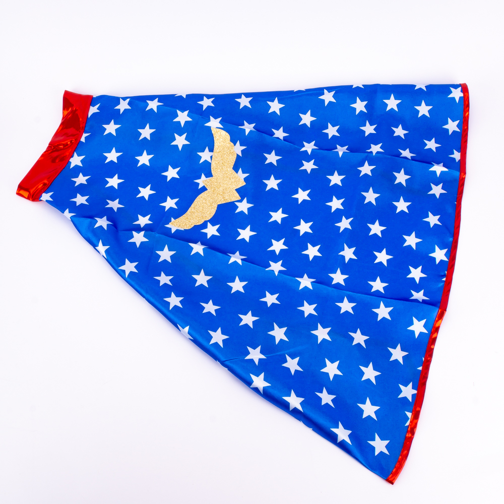 Capa infantil estampado estrellas con detalle escarchado 65cm