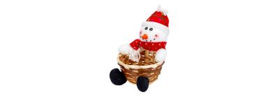 Canasta mimbre navideño surtido